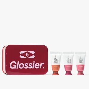 Glossier Mini Cloud Paint Trio Tin - Afterglow, Glisten & Crimson Blush